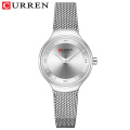 CURREN 9028 women watch Fashion Quartz Stainless Steel Mesh Watch Female Simple Wristwatch for Ladies Clock reloj mujer